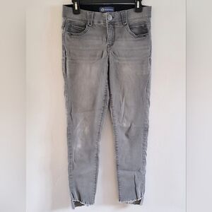 Democracy Ab Solution Mid Rise Gray Skinny Rough Edgey Grunge Festival Cabincore